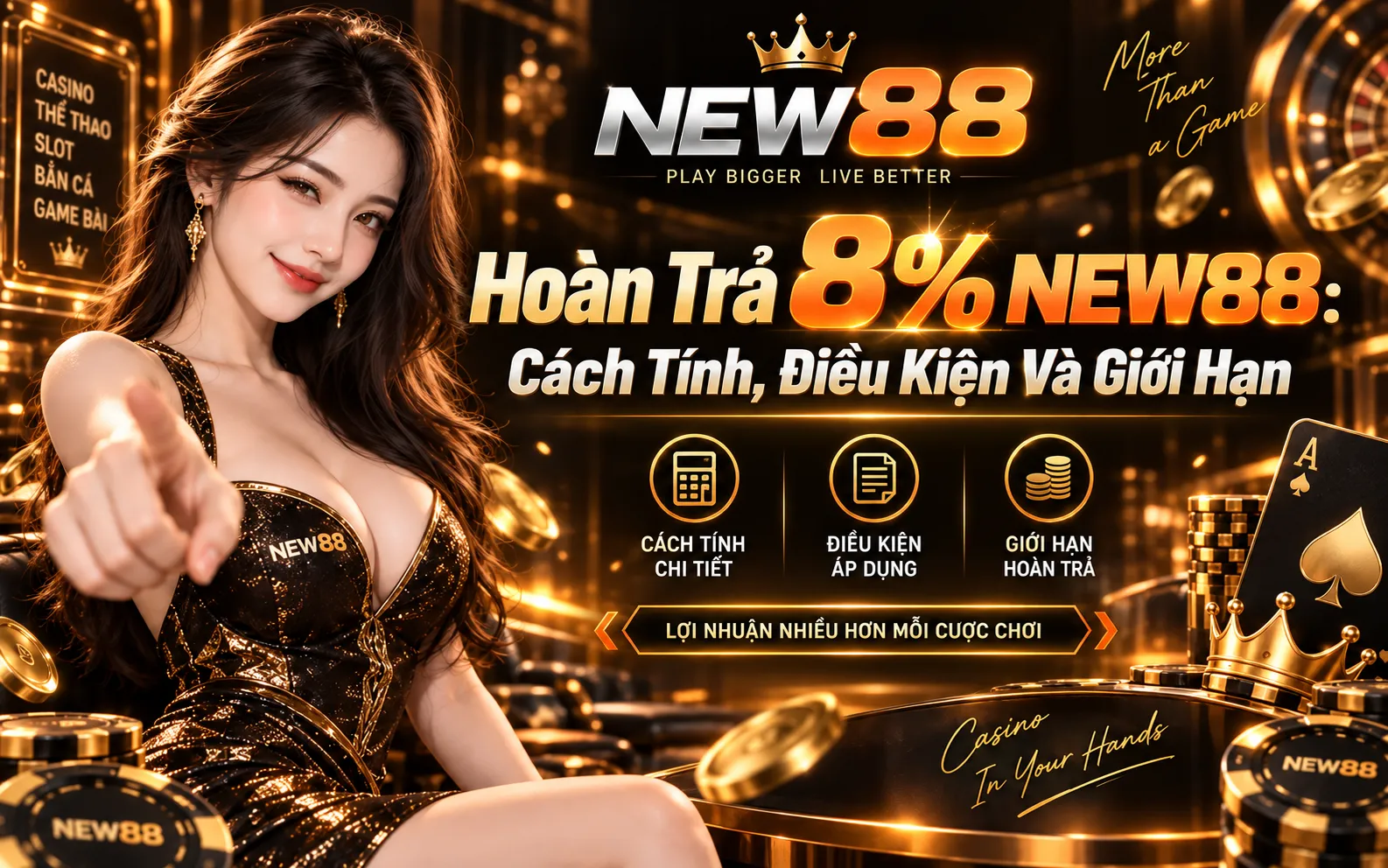 Hoàn Trả 8% NEW88